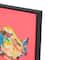 13" x 13" Multicolored Bird 3D Textured Canvas Wall Art Set with Black Frame & Gold Foil Accents
